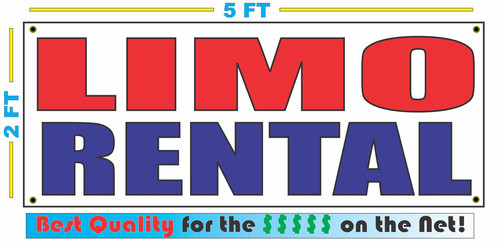 Limo rental banner sign - rental,